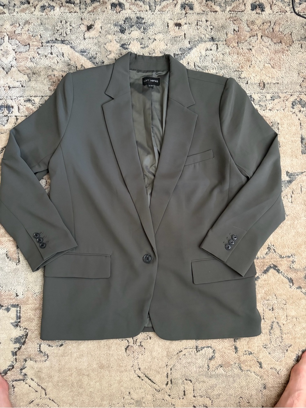 Loft Versa Crepe Drape lined blazer size 12 petite